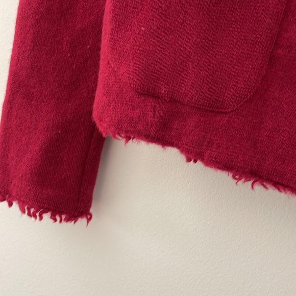 Talbots Vintage Burgundy Sweater Blazer 100% merino wool size S Work/casual - Picture 11 of 11